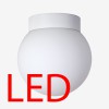 POLARIS S LED Stropní, přisazené svítidlo, základna hliník, povrch černá, difuzor triplex sklo opál, LED 14,5W, teplá 3000K, 2260lm, 230V, do koupelny IP44, tř.1, rozměry 350x240x345mm náhled 2