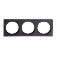 XCLUB Dekorativní rámeček trojnásobný, pro stropní, vestavné, komínkové, bodové svítidlo, materiál hliník, povrch černá/bílá, rozměry dle typu.