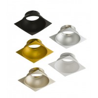 HUGO R Rámeček čtvercový pro svítidlo, materiál hliník, barva dle typu, d=90mm, h=40mm, základna SAMOSTATNĚ
