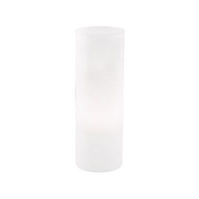EDO Stolní dekorativní lampa, základna kov chrom uvnitř, těleso bílé leptané foukané sklo, pro žárovku 1X60W E27, 230V, IP20, tř.2, rozměry dle typu