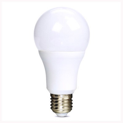LED žárovka E27 A60 12W VÝPRODEJ Světelný zdroj LED žárovka, základna hliník, povrch bílá, difuzor plast opál, LED 12W, E27, A60, denní 6000K, 1010lm, vyzař úhel 270°, stř. život. 25.000h, 230V, d=60mm, l=111mm