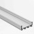 Přisazený profil, materiál hliník, povrch elox šedostříbrná, pro LED pásek šířky max w=24mm, rozměry l=1m, 2m, 3m, šířka 26mm, h=10mm