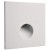 ALWAID Dekorativní kryt pro vestavné svítidlo do stěny, čtvercové, materiál hliník, povrch bílá, detail kruhový výřez, rozměry 75x75x22mm.