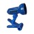 METRO Stolní lampa s klipem, skřipcem, těleso kov a plast, povrch modrá, pro žárovku 1x40W, E14, 230V, IP20, tř.2. rozměry d=100mm, h=120mm.