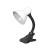 Stolní lampa, flexibilní rameno, nastav směr svícení, těleso kov a plast, povrch bílá/černá, pro žárovku 1x60W, E27, 230V, IP20, tř.1, rozměry h=300mm.