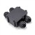 Voděodolná rozbočovací kabelová krabice, materiál plast černá, pro 4 kabely d=8-12mm, vodiče 4x0,5-4mm2, 230V, IP68, rozměry 112.6x93.3x35.3mm