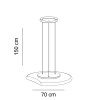 MESIC Závěsné svítidlo, základna kov, povrch bílá, difuzor plast opál, LED 40W, teplá 3000K, 4000lm/cca 200W žár., 230V, IP20, tř.1, d=700mm, závěs l=1500mm, závěs lze náhled 2