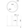 LEKONO LED závěsné Závěsné svítidlo, materiál hliník, povrch bílá, difuzor plast opál PC, LED 120W, 15846lm, neutrální 4000K, 230V, IP20, tř.1, rozměry d=2040mm, vč lankového závěsu l=3000mm lze zkrátit náhled 12