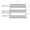 ALIMENTATOR Napájecí zdroj LED, napěťový, venkovní, materiál hliník šedostříbrná, LED, výstup: 240W, 10A, 24V, vstupní napětí 230V, IP67, tř.2, rozměry 120x56x215mm náhled 2