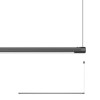 MIKADO HL 6,5W Závěsné svítidlo, základna a těleso hliník, povrch černá, difuzor plast opál, LED 6,5W, 489lm, teplá 3000K, Ra90, 24V, IP40, tř.3, rozměry d=16mm, l=1040mm, vč závěs lanka l=510mm, lze zkrátit. náhled 1