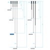 MIKADO V, LED 4,5W Lineární svítidlo, vertikální díl, těleso kov, povrch černá, difuzor plast opál, LED 4,5W, 435lm, teplá 3000K, Ra90, 230V, IP40, tř.3, rozměry d=16mm, h=611mm. náhled 8