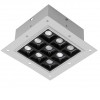 XCUBIK Vestavné svítidlo, těleso hliník, povrch bílá mat a černá, difuzor plast, LED 6W, 680lm, teplá 3000K, 230V, IP20, Ra90, tř.1, rozměry 105x105mm. náhled 1