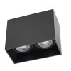 XCARD Stropní, dvoubodové svítidlo, materiál hliník, povrch černá, pro žárovku 2x50W, GU10, UGR<10, 230V, IP20, tř.1, rozměry 120x60x95mm náhled 1