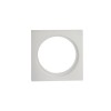 XCLUB Dekorativní rámeček jednonásobný, pro stropní, vestavné, komínkové, bodové svítidlo, materiál hliník, povrch bílá, rozměry 100x100x4mm