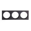 XCLUB Dekorativní rámeček trojnásobný, pro stropní, vestavné, komínkové, bodové svítidlo, materiál hliník, povrch černá, rozměry 100x284x4mm