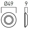 XDECK Dekorativní kryt pro přisazené, venkovní svítidlo, materiál hliník, povrch broušený, IP67, IK06, rozměry d=49mm, h=9mm, POUZE KRYT SVÍTIDLA náhled 4