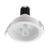 XDRILL Vestavné, dvoubodové svítidlo, nastav směr sv, materiál hliník černá, krycí plast transp, LED 2x9W, 1260lm, teplá 2700K, UGR<10, Ra90, 230V, IP20, tř.2, d=140mm, h=113mm, vč trafa náhled 2