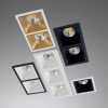 XDOMINO Dekorativní rámeček dvojnásobný, pro stropní, vestavné, komínkové, bodové čtvercové svítidlo, materiál hliník, povrch bílá, rozměry 172,5x90x4mm náhled 7