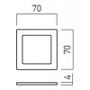 XDOMINO Dekorativní rámeček jednonásobný, pro stropní, vestavné, komínkové, bodové čtvercové svítidlo, materiál hliník, povrch bílá, rozměry 70x70x4mm náhled 6