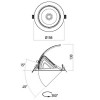 XDOWN Vestavné, bodové svítidlo, výklopné 45°, materiál hliník bílá, krycí plast transp, LED 33W, 3600lm, teplá 3000K, UGR<16, Ra90, vyzař. úhel 38°, 230V, IP20, tř.2, d=158mm, h=130mm, vč trafa náhled 5