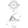 XDOWN Vestavné, bodové svítidlo, výklopné 45°, materiál hliník bílá, krycí plast transp, LED 33W, 3600lm, teplá 3000K, UGR<16, Ra90, vyzař. úhel 38°, 230V, IP20, tř.2, d=158mm, h=130mm, vč trafa náhled 6