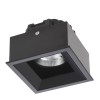 XDEEP Stropní, vestavné, komínkové, bodové, svítidlo, materiál hliník, povrch černá, krycí PMMA transparentní, LED 10,5W, 568lm, teplá 3000K, Ra90, 500mA, IP20, tř.3, 79x79x58mm, trafo samostatně náhled 1