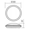 XEDGE Nouzové svítidlo, SA-vydrž 3h, 3W, senzor HF, dosah 16m, záběr 120°, čas 5s-30min, mat plast bílá, dif plast opál, LED 20W/2565lm, neut 4000K, 230V, IK10, IP66, Ra80, tř.2, d=308mm, h=89mm náhled 2