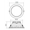 XEVO Stropní, vestavné, kruhové svítidlo, základna hliník, povrch matná bílá, rám plast bílá, difuzor PMMA opál, LED 18W, teplá 3000K, 230V, IP44/IP20, tř.2, rozměry d=190mm, h=82,8mm náhled 9