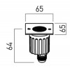 XGROUND Zemní čtvercové svítidlo, materiál hliník, povrch nerez, krycí sklo čiré, LED 6W, 780lm, teplá 3000K, statická zátěž 2000kg, UGR<7, Ra80, 24V, IK08, IP67, tř.3, rozměry 65x65x64mm, bez tr náhled 2