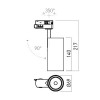 XGAMMA Bodové svítidlo do 3-fázové lišty, nastav směr svícení, materiál hliník, povrch bílá, LED 30W, 3450lm, neutrální 4000K, vyzař. úhel 38°, UGR<19, 230V, Ra90, IP20, tř.1, d=79mm, h=219mm, vč tr náhled 5