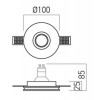 XGESS MINI Stropní, vestavné, bezrámečkové, bodové svítidlo, materiál sádra, povrch bílá, pro žárovku 1x35W, GU10, ES50, 230V, IP20, tř.1, rozměry d=100mm, h=85mm náhled 2