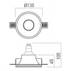XGESS MINI Stropní, vestavné, bezrámečkové, bodové svítidlo, materiál sádra, povrch bílá, pro žárovku 1x35W, GU10, ES50, 230V, IP20, tř.1, rozměry d=130mm, h=105mm náhled 2