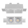 XGESS MINI Stropní, vestavné, bezrámečkové, bodové svítidlo, materiál sádra, povrch bílá, pro žárovku 2x35W, GU10, ES50, 230V, IP20, tř.1, rozměry 110x80x150mm náhled 1