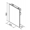 WORTHING EC 48V 33mm Koncová záslepka kolejnicového systému, těleso plast, povrch černá, rozměry 38x56x8mm. náhled 3