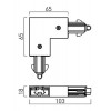 MINITRACK Spojka pro 1-fázové lišty, rohová 90°, levý napájecí zdroj, materiál PVC+kov, povrch bílá, 230V, IP20, tř.1, rozměry 103x103x18mm náhled 7