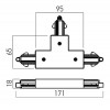 MINITRACK Spojka pro 1-fázové lišty, tvar T, levý napájecí zdroj, materiál PVC+kov, povrch černá, 230V, IP20, tř.1, rozměry 18x65x171mm náhled 7