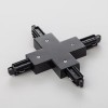 MINITRACK Spojka pro 1-fázové lišty, tvar kříž, materiál PVC+kov, povrch bílá/černá/šedostříbrná, 230V, IP20, tř.1, rozměry 171x171x18mm