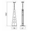 MINITRACK Držák 1-fázové lišty, materiál kov, povrch bílá, IP20, tř.1, rozměry 58x61mm, nastavitelná výška od 200mm do 1100mm náhled 4