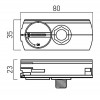 MINITRACK Napájecí adaptér napájení svítidla pro 1-fázové lišty, materiál polykarbonát PC, povrch bílá, 230V, IP20, tř.1, rozměry 23x35x80mm, vč vypínače náhled 4