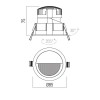 USTOP R down 10W Podhledové svítidlo, materiál hliník, povrch bílá, LED 10W, 1350lm, teplá 3000K, Ra90, ASYMETRICKÉ WALLWASHER, 230V, IP40, tř.2, rozměry d=83mm, h=75mm náhled 2