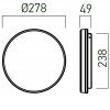 XPLANNER Stropní venkovní  svítidlo, senzor HF, záběr 160°, dosah 10m, čas 5s-10min, zákl plast bílá, dif plast opál, LED 24W, 4780lm, přep CCT 3000K/4000K/6500K, Ra80, 230V, IP54, IK08, tř.2, d=328mm, h=49mm náhled 2