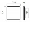 XPLANNER Nouzové venkovní svítidlo, SA - záloha 1,5h, 1W, základna plast bílá, difuzor plast opál, LED 18W, 3840lm, přep teplota CCT teplá 3000K, neutr 4000K, denní 6500K, Ra80, 230V, IP54, IK08, 278x278x49mm náhled 4