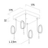 XPILL Závěs pro svítidlo, materiál hliník, povrch bílá, rozměry 175x175x32mm, vč závěsu l=2500mm lze zkrátit, POUZE ZÁVĚS SVÍTIDLA náhled 6