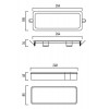 XRUN Montážní box pro částečné vestavení nouzového svítidla, materiál ABS, povrch bílá, rozměry 264x105x34mm náhled 2