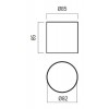 LUSO IP44 Stropní, přisazené svítidlo, materiál hliník, povrch bílá, difuzor plast opál, LED 9W, 1140lm, neutrální 4000K, Ra80, 230V, do koupelny IP44, tř.1, rozměry d=85mm, h=85mm náhled 4