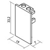 XCLICK S Koncová záslepka kolejnicového systému osvětlení, těleso plast, povrch černá, rozměry 39x19x7mm. náhled 2