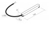 XCLICK S Vkládací, napájecí konektor pro napájení lištového systému osvětlení, materiál plast, černý, 48V, rozměry 146x14,5x19mm, kabel l=1500mm náhled 4