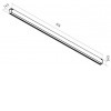 XCLICK S Lineární svítidlo do lištového systému, materiál hliníkový profil, černá, difuzor plast opál, LED 12W, 830lm/441lm, teplá 2700K, Ra80, 48V, IP20, tř.3, rozměry l=306mm 24,5x14,6mm náhled 3