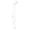 XCLICK S Závěsné bodové svítidlo do kolejnicového systému, hliník, bílá, LED 5,2W 6009m/255lm, teplá 3000K, UGR<16, vyzař. úhel 19°, Ra90, 48V, IP20, rozměry d=25mm, l=300mm, vč. záv. l=2350mm, lze zkrátit náhled 2