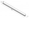 XCLICK S Stropní, přisazená, nebo závěsná, napájecí lišta systému osvětlení, materiál hliník, černá, 48V, max zátěž 350W, IP20, tř.3, rozměry 2500x33x19mm, slot pro svítidla 15mm náhled 8